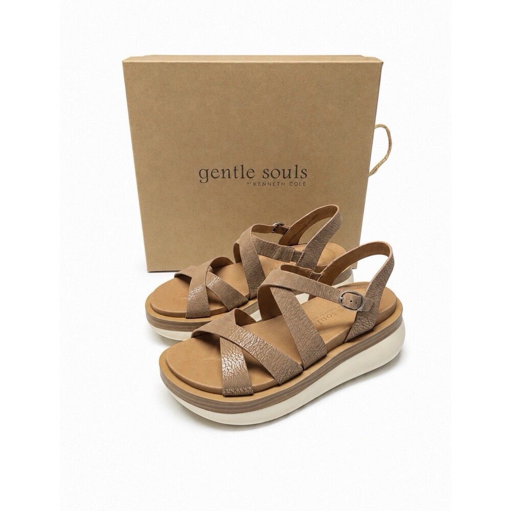 Gentle Souls Rebha Leather Nubuck Women's Comfort Sandal 6.5M New in Box